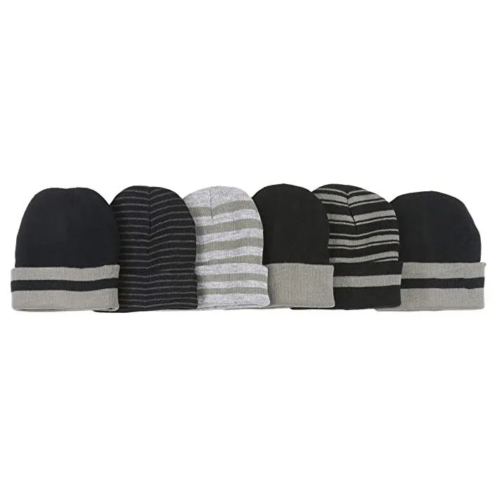 6-Pack: Men's Soft Stretchy Beanies