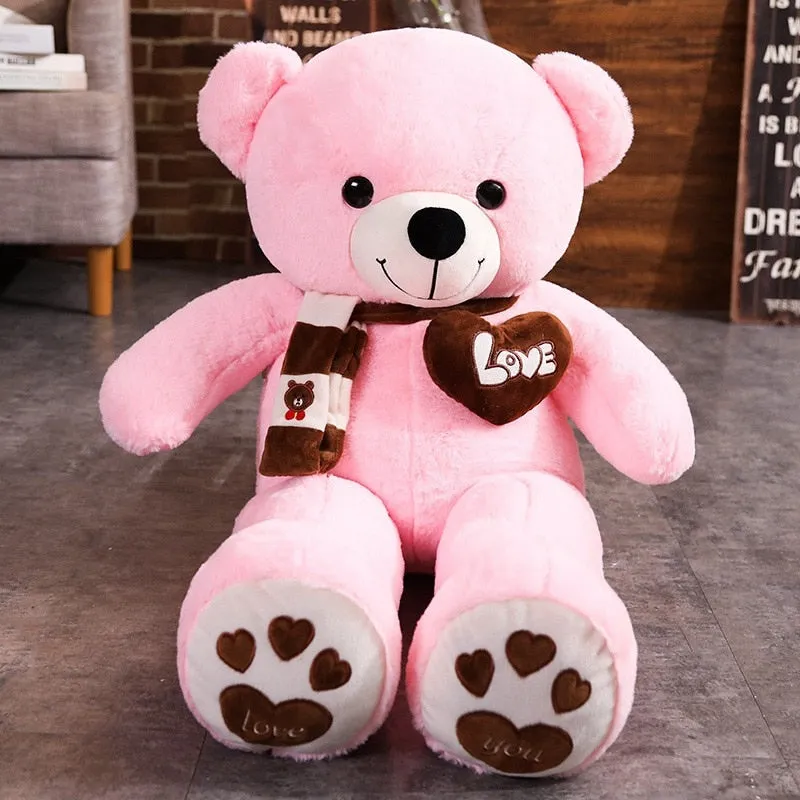 Adorable High-Quality Colorful Teddy Bears with Stylish Scarves