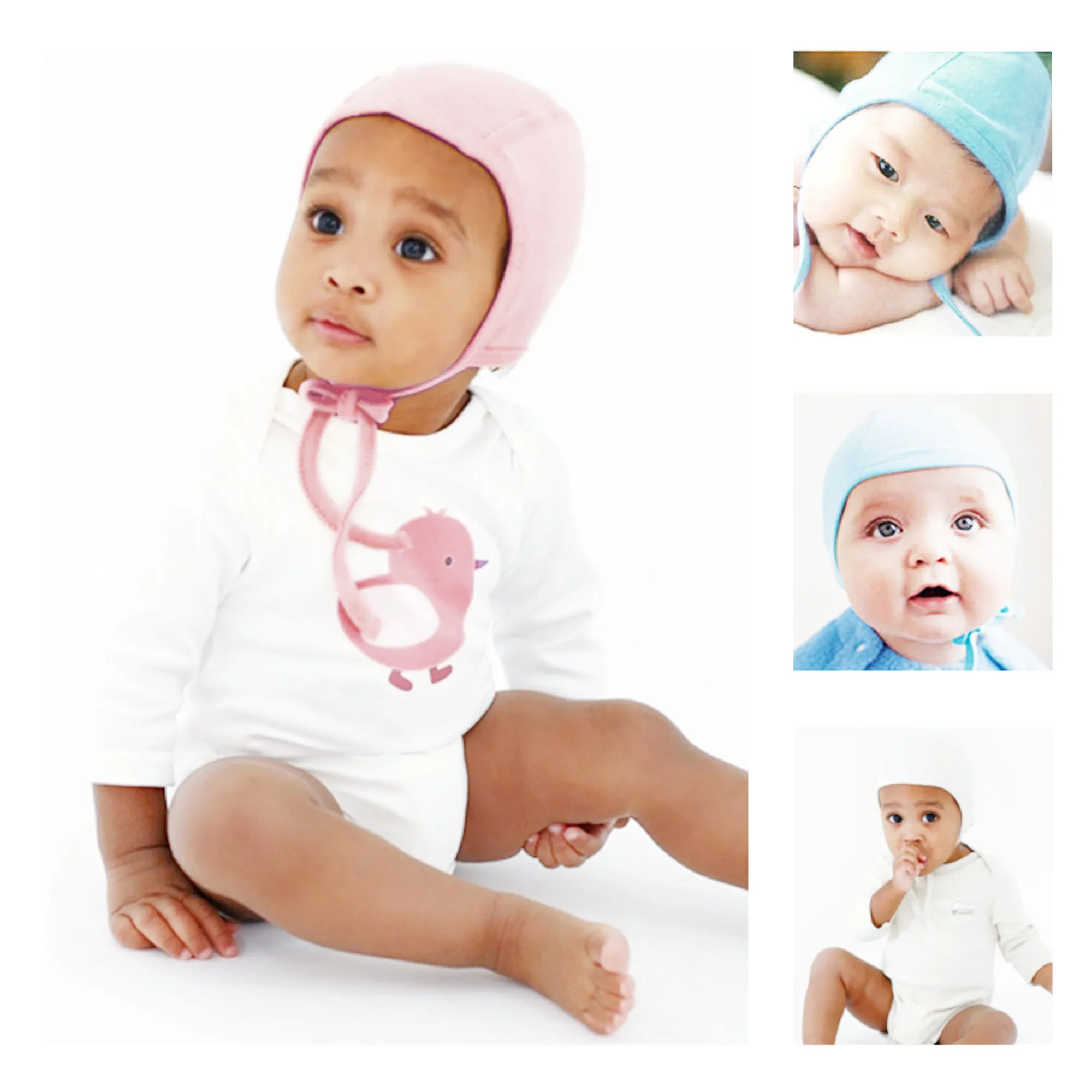 Baby Soft Cotton Bonnet Pilot Cap Hat | Navy