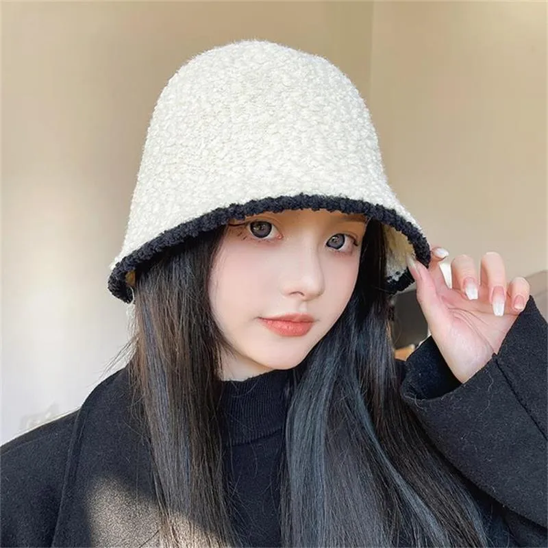 Basin Knitted Plush Bucket Fashionable Versatile Hat