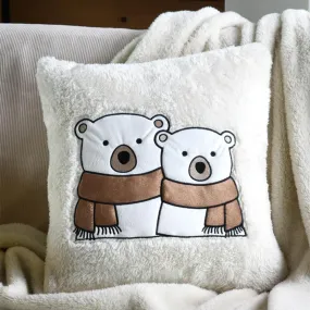 Bear Fluffy Christmas Cushion | 45cm x 45cm