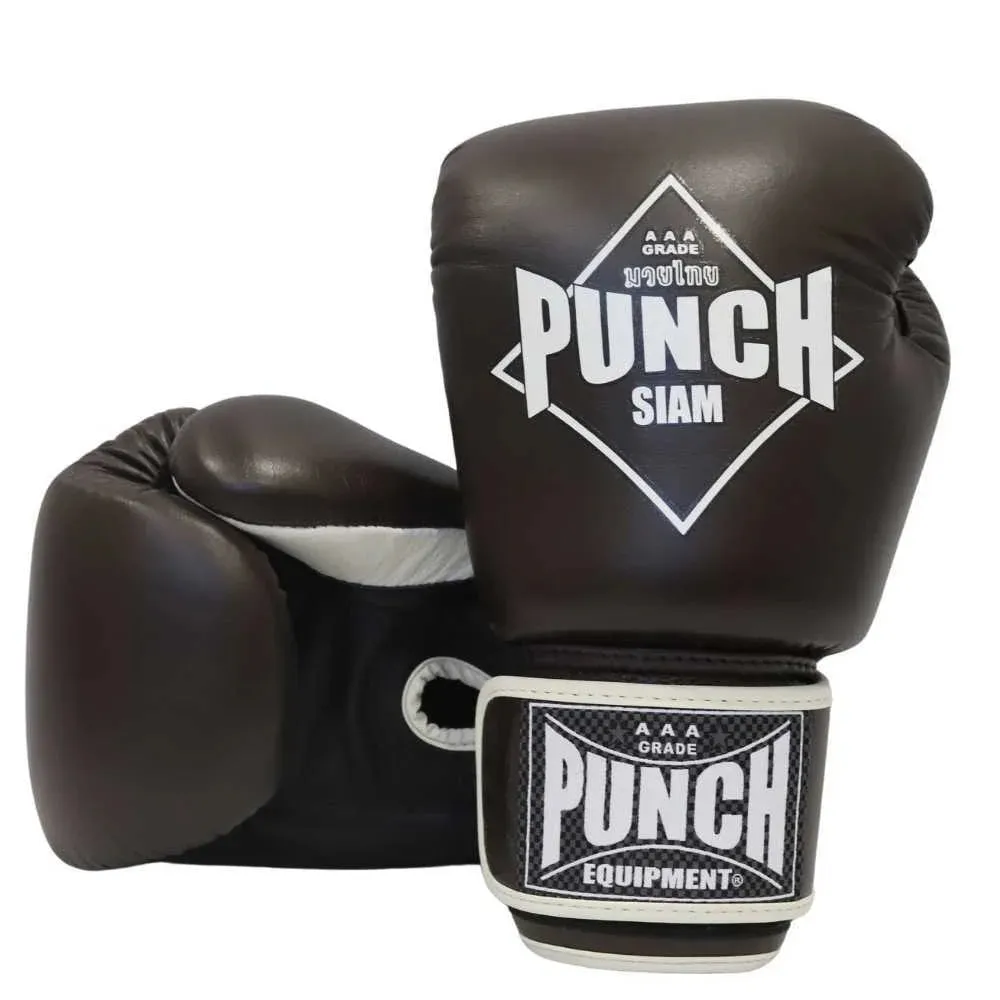 BOXING GLOVES - Siam - LEATHER - 12OZ - CHOCOLATE