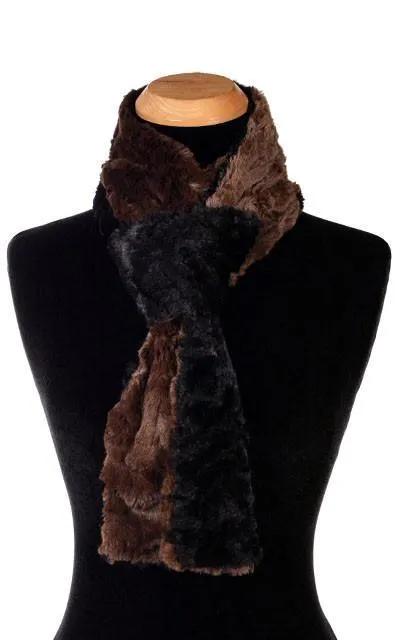 Classic Scarf - Two-Tone, Cuddly Faux Fur in Black Combinations