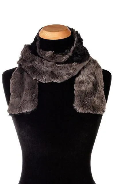 Classic Scarf - Two-Tone, Cuddly Faux Fur in Black Combinations