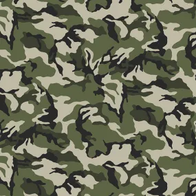 Cloud Cuddle® Print - Camo Loden Minky Yardage