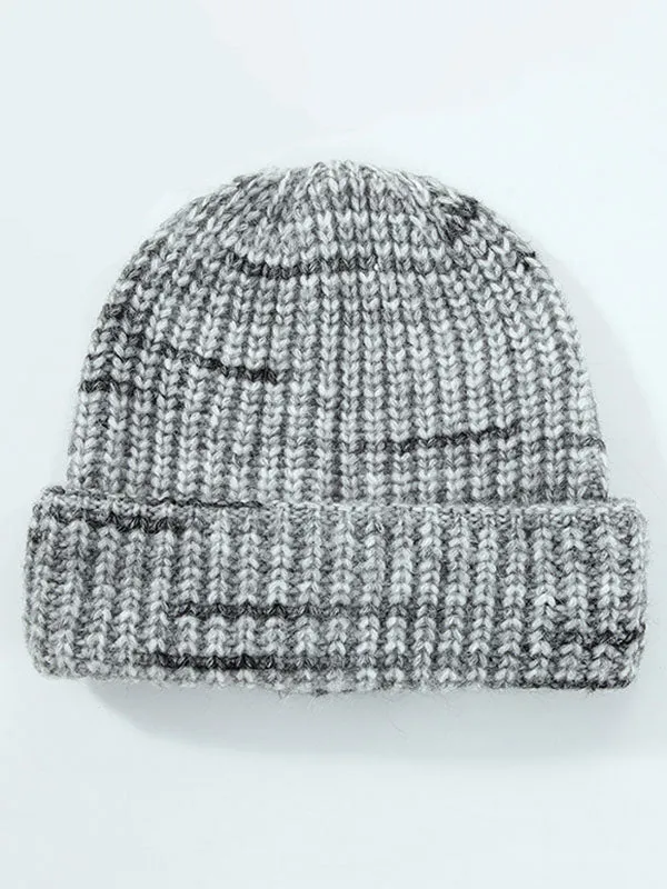 Contrast Color Keep Warm Knitted Hats