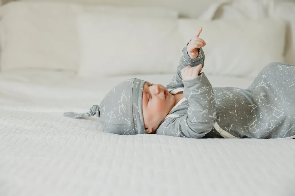 Copper Pearl Newborn Top Knot Hat | Astro