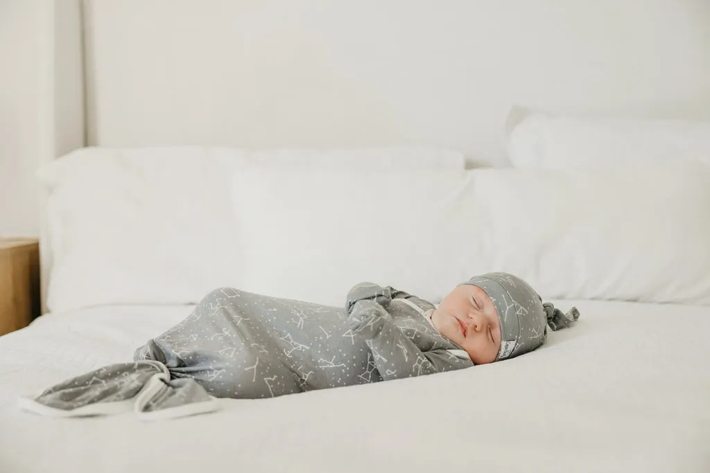 Copper Pearl Newborn Top Knot Hat | Astro