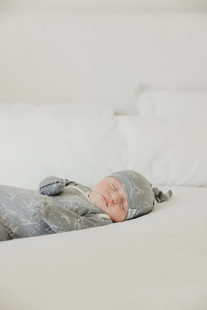 Copper Pearl Newborn Top Knot Hat | Astro