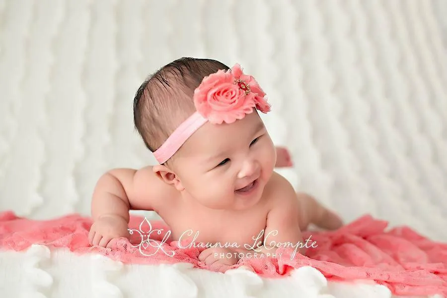 Coral Stretch Lace Layer Wrap Newborn Photography