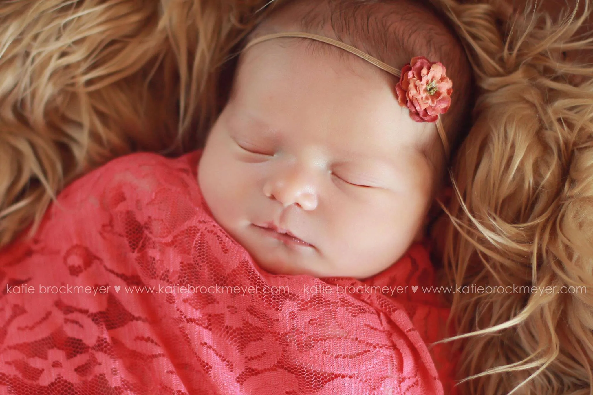 Coral Stretch Lace Layer Wrap Newborn Photography