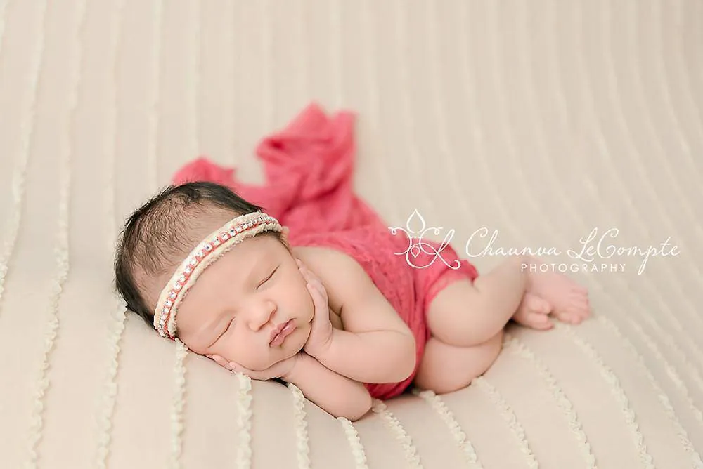 Coral Stretch Lace Layer Wrap Newborn Photography