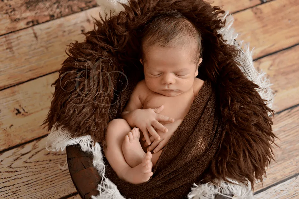 Dark Brown Stretch Knit Baby Swaddle Wrap