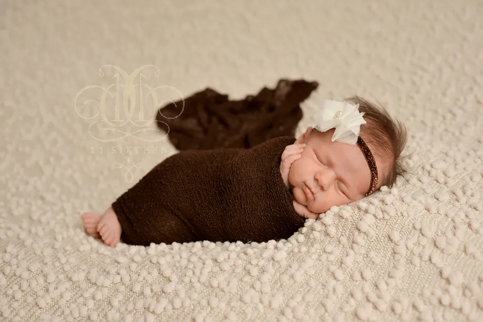 Dark Brown Stretch Knit Baby Swaddle Wrap