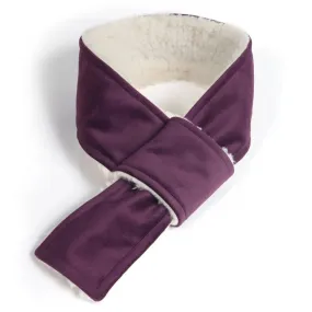 Doggy Scarf in Plum Velvet and Sherpa