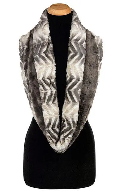 Double Cowl Shrug - Matterhorn Faux Fur with Cuddly Gray (Limited Availability)