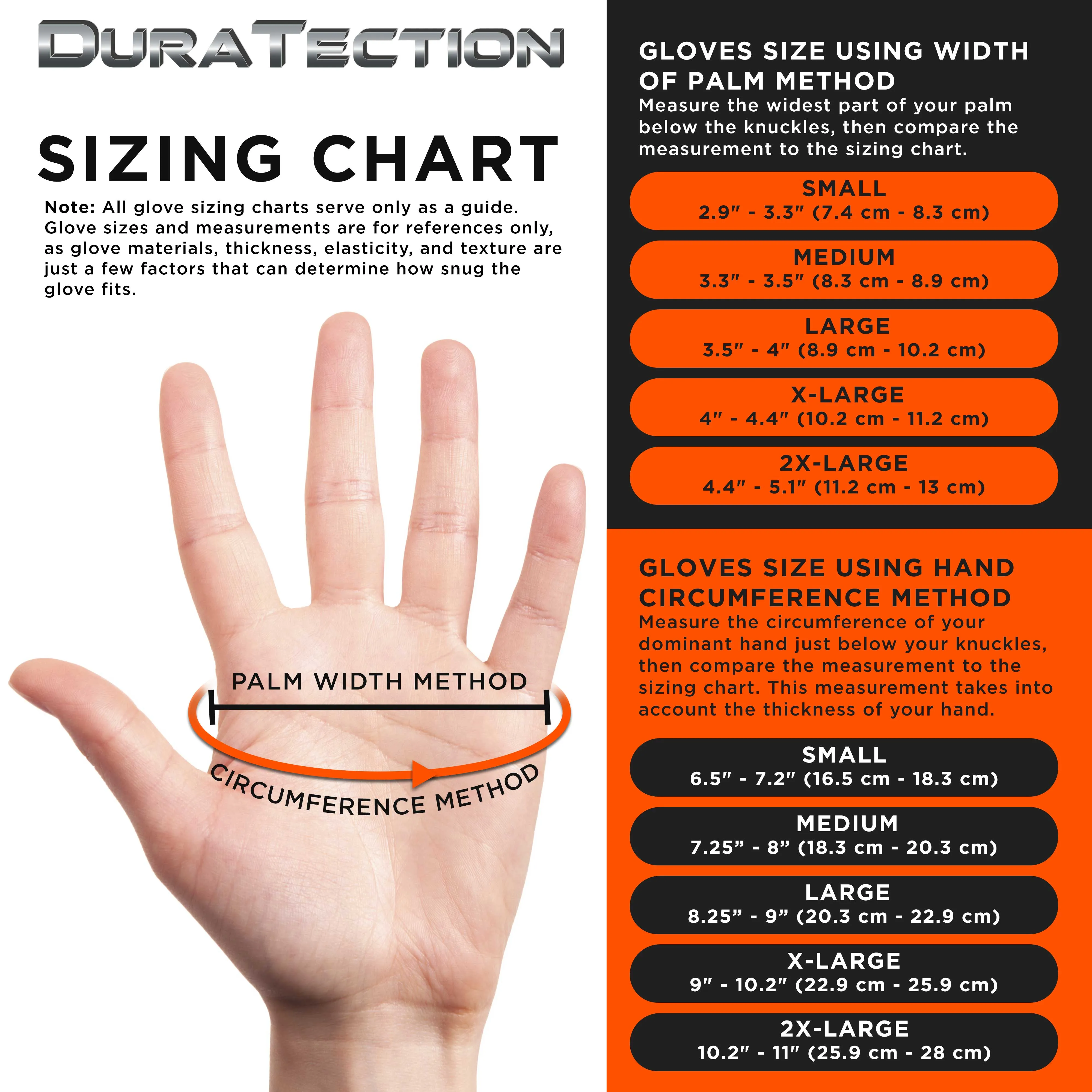 Duratection 8 Mil Orange Super Duty Diamond Textured Nitrile Disposable Gloves, Box of 100, Small - Latex Free, Powder Free, Food Safe, Safety Protection Work Gloves