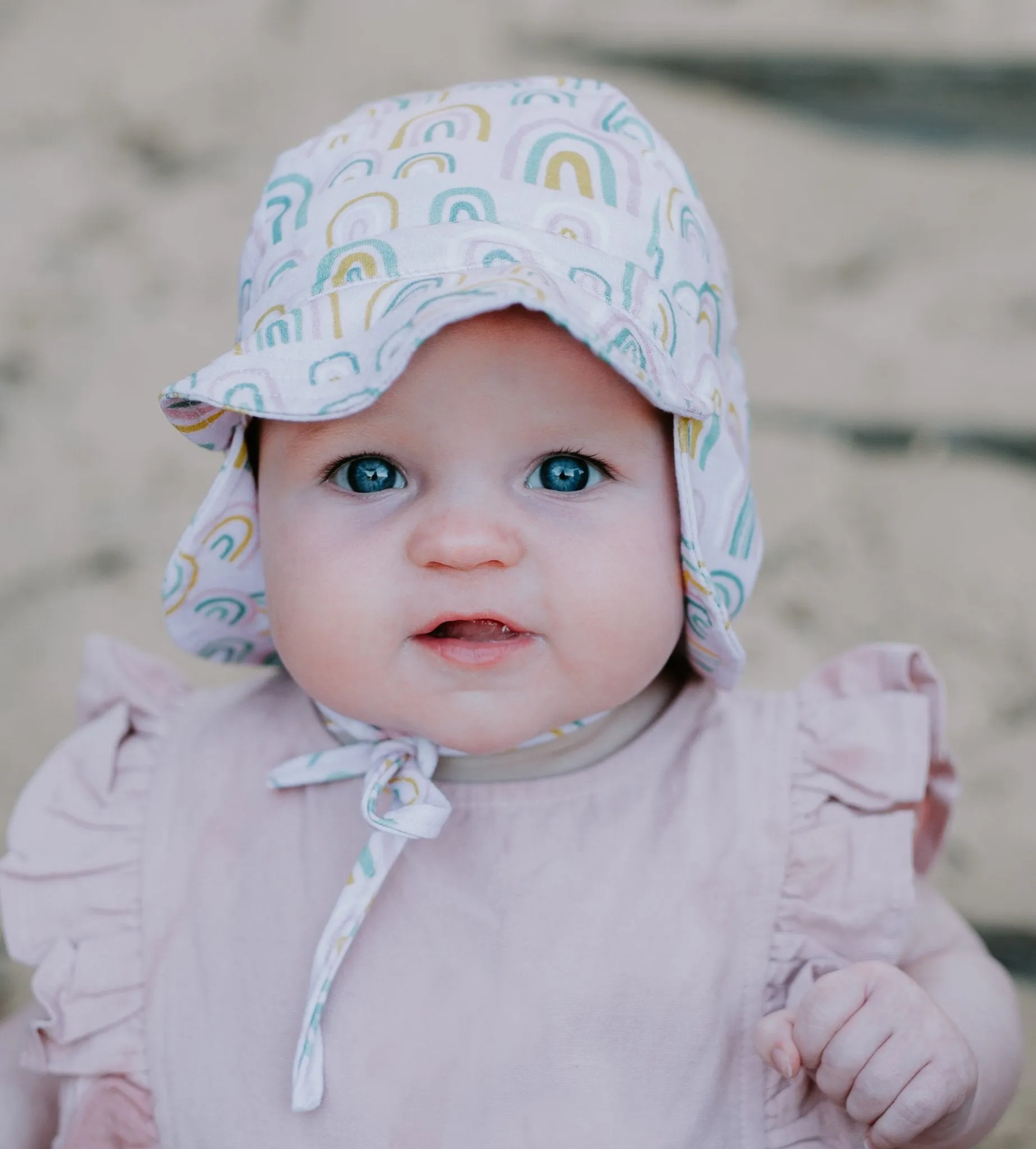 Falling Rainbow Flap Hat