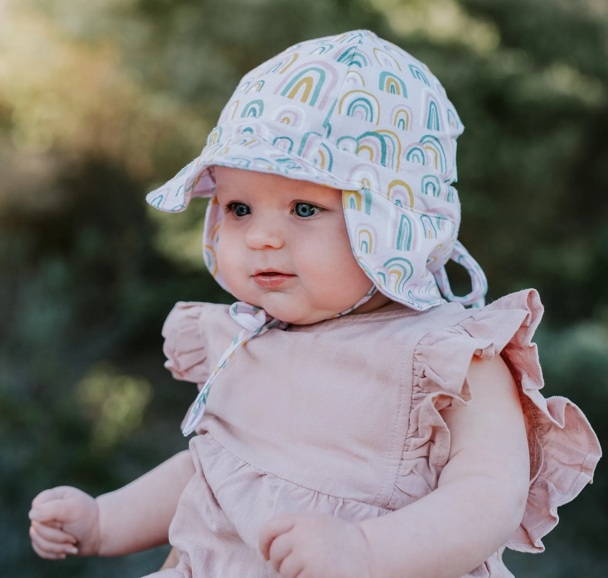 Falling Rainbow Flap Hat