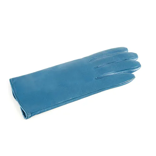 Gala Gloves Women’s Petrol Soft Nappa Leather Gloves With Palm Opening And Cashmere Lining