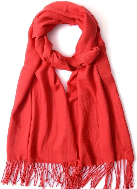 GERIINEER Winter Long Wool Soft Warm Tassel Scarves for Women | Unisex Scarfs Shawls and Wraps