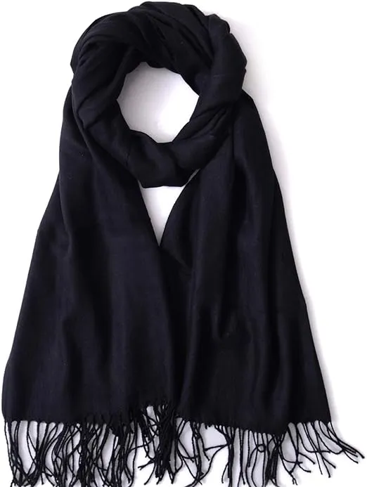 GERIINEER Winter Long Wool Soft Warm Tassel Scarves for Women | Unisex Scarfs Shawls and Wraps