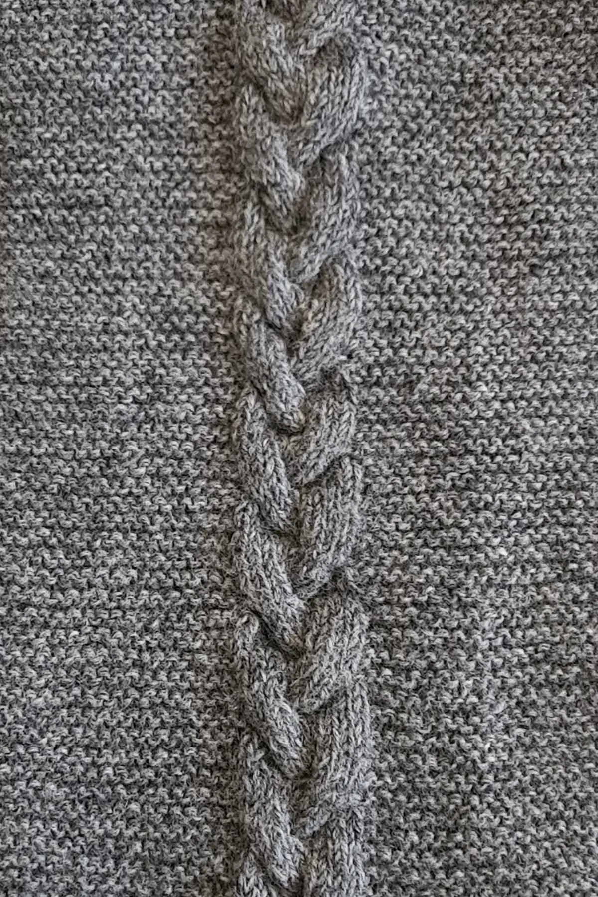 Grey Hand Knitted Scarf