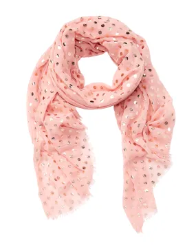 Jess Metallic Dots Scarf | Pink / Gold