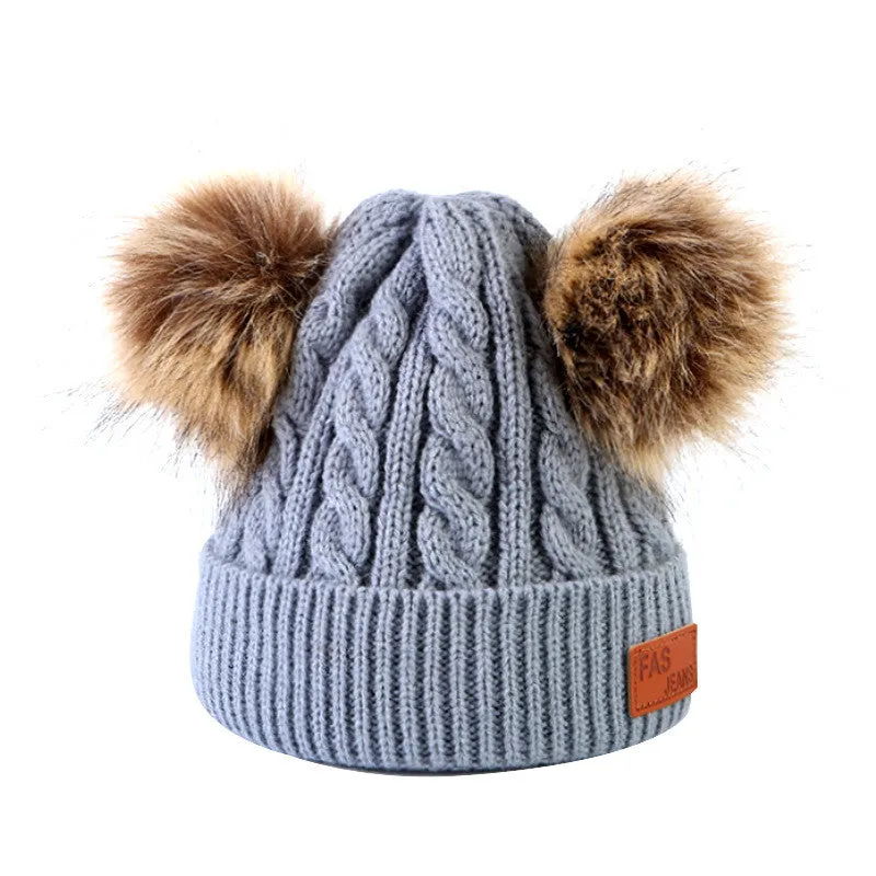 Little Gigglers World Baby Soft Cozy Raccoon Fur Baby Hats