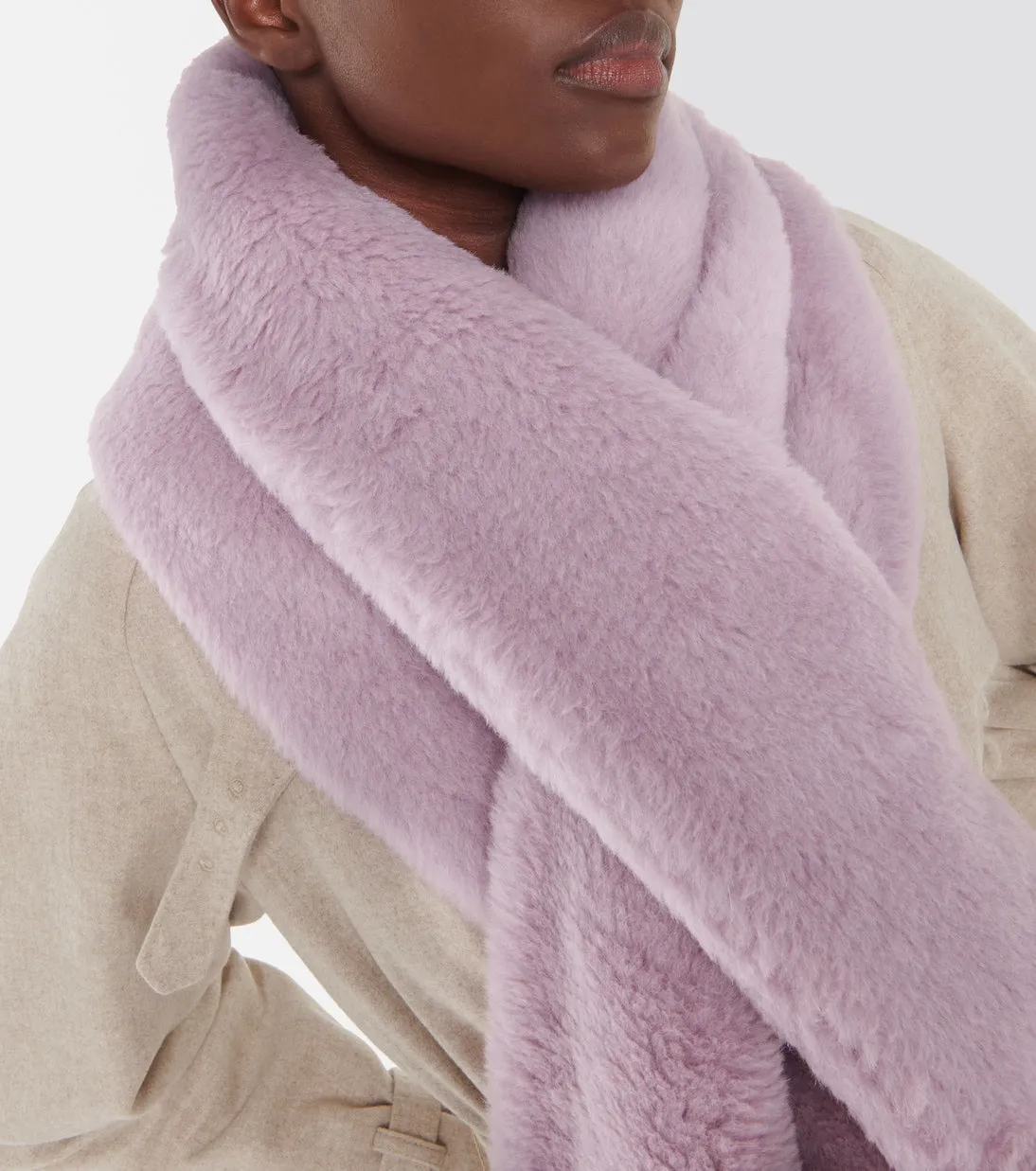 Max Mara Full Plush Scarf, Purple