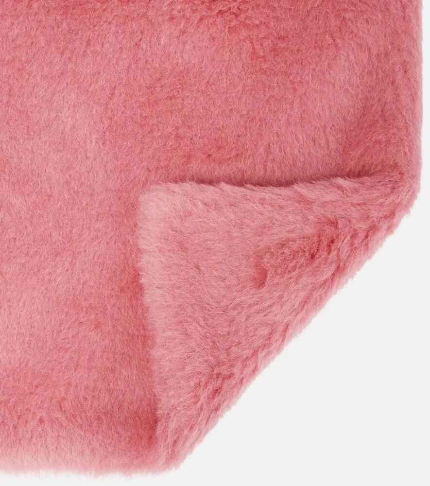 Max Mara Plush Alpaca Wool Blend Scarf, Pink