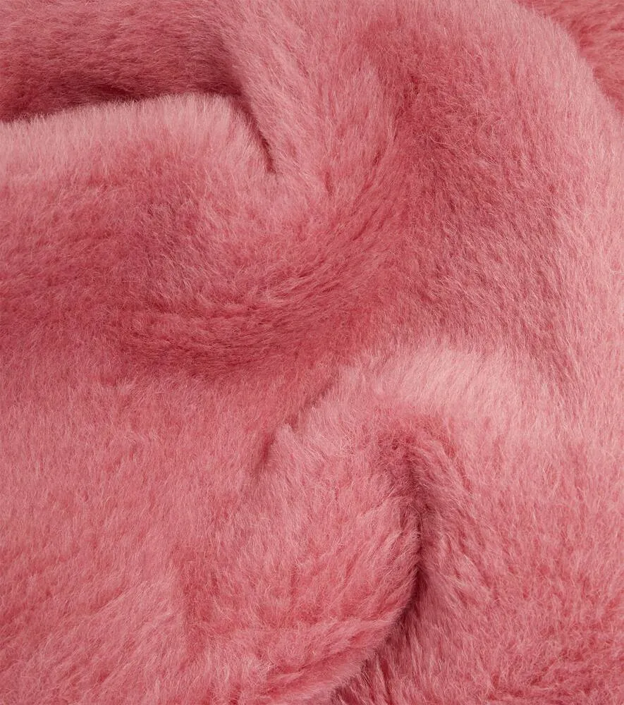 Max Mara Plush Alpaca Wool Blend Scarf, Pink