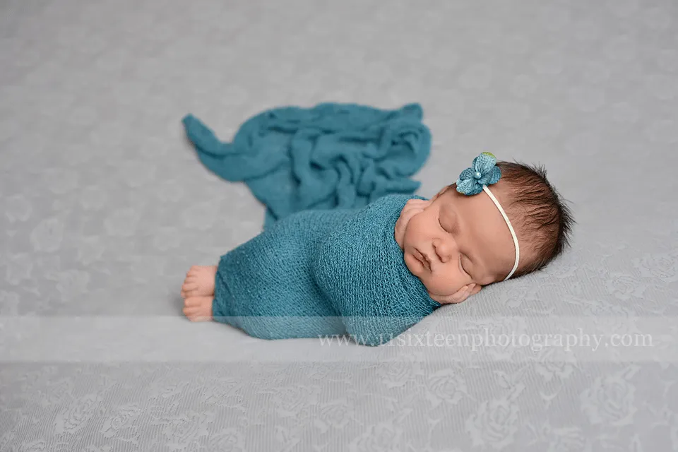 Medium Teal Stretch Knit Baby Wrap