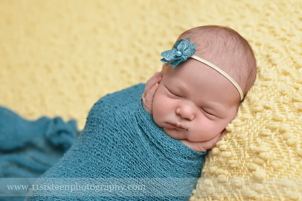 Medium Teal Stretch Knit Baby Wrap