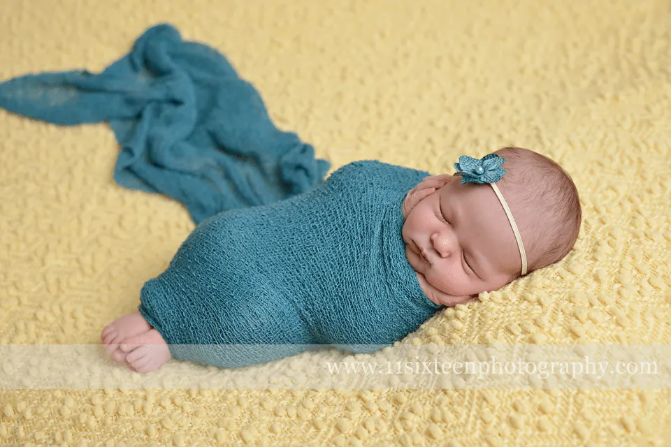 Medium Teal Stretch Knit Baby Wrap