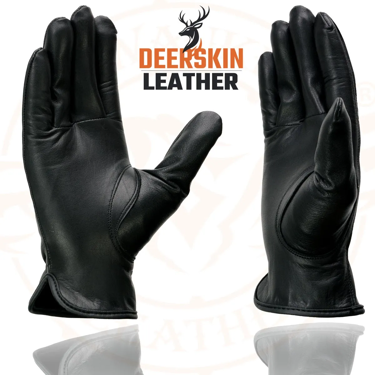 Milwaukee Leather SH886 Women's Black Unlined Deerskin Lightweight