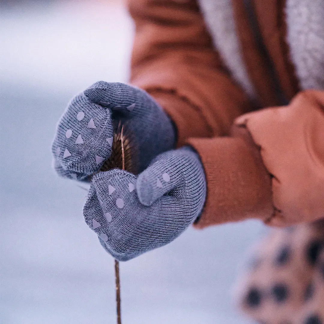 Mittens with non-slip grip - Organic Cotton - Soft Pink