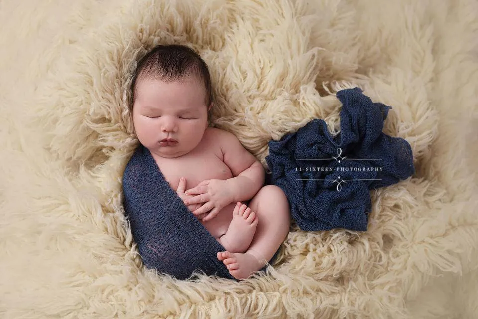 Navy Blue Stretch Knit Baby Wrap