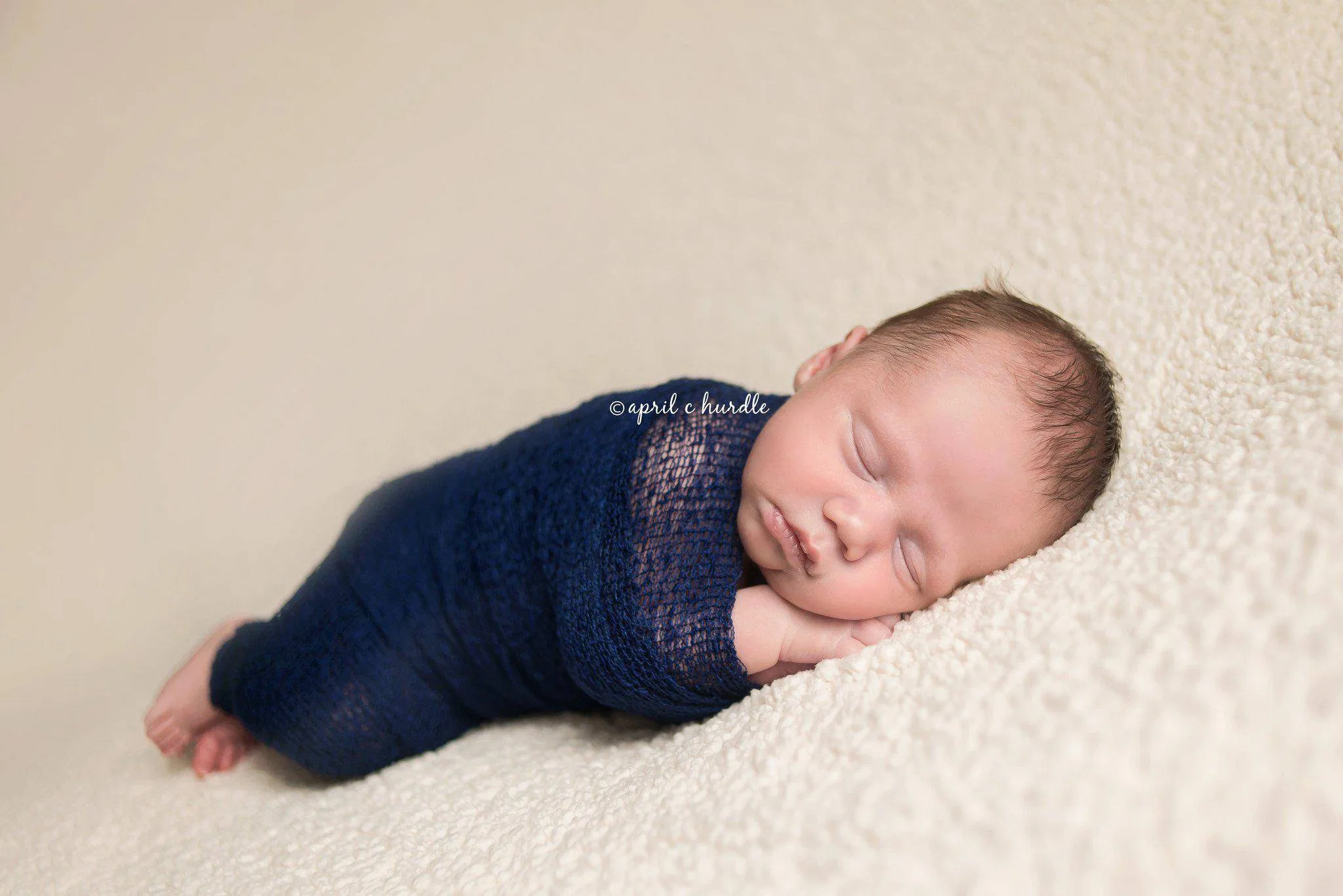 Navy Blue Stretch Knit Baby Wrap