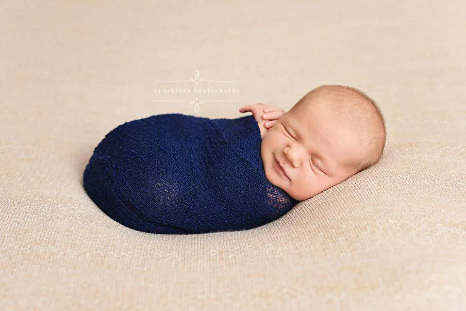 Navy Blue Stretch Knit Baby Wrap