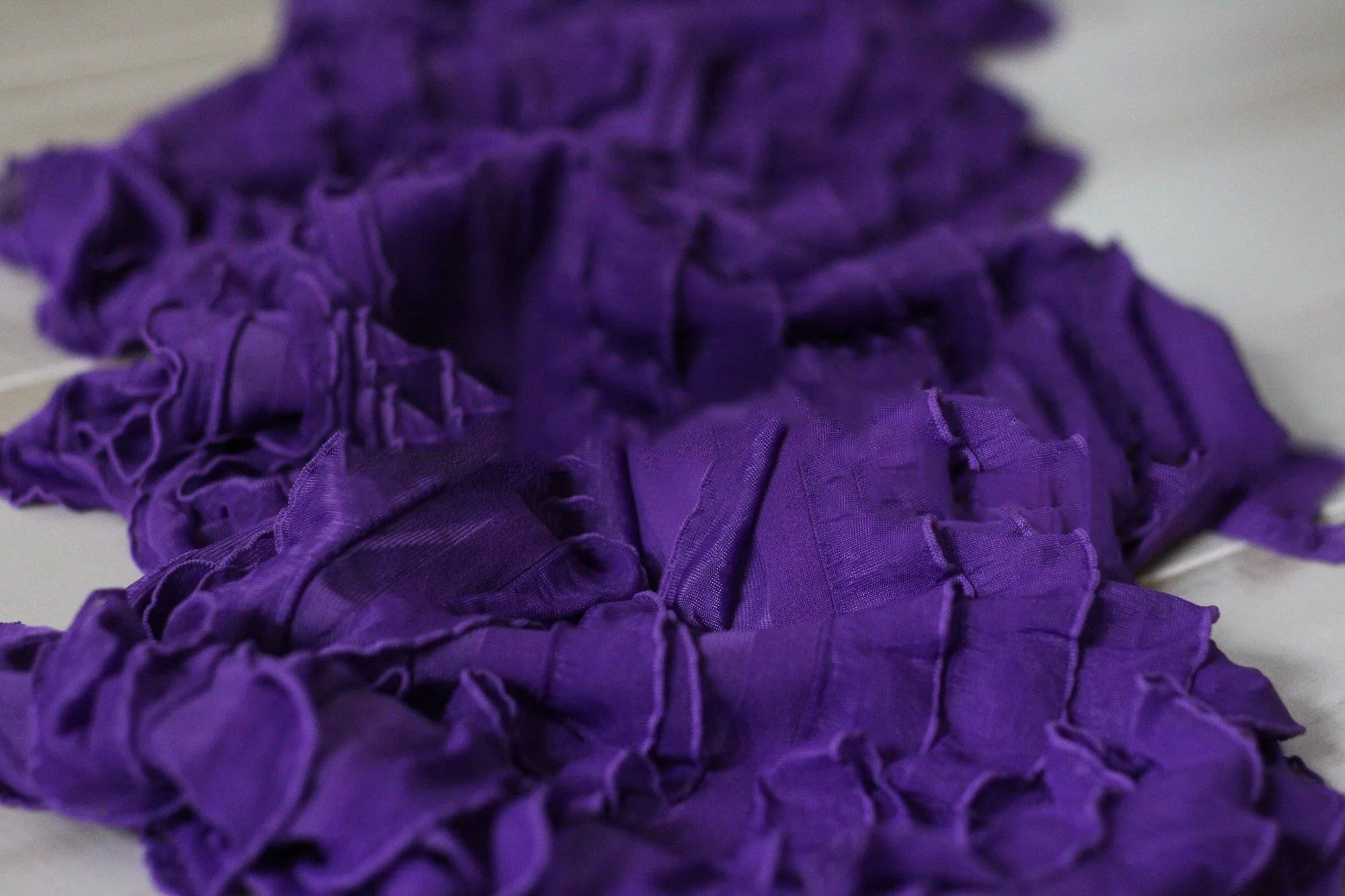 Purple Ruffle Stretch Layer Wrap Photo Prop