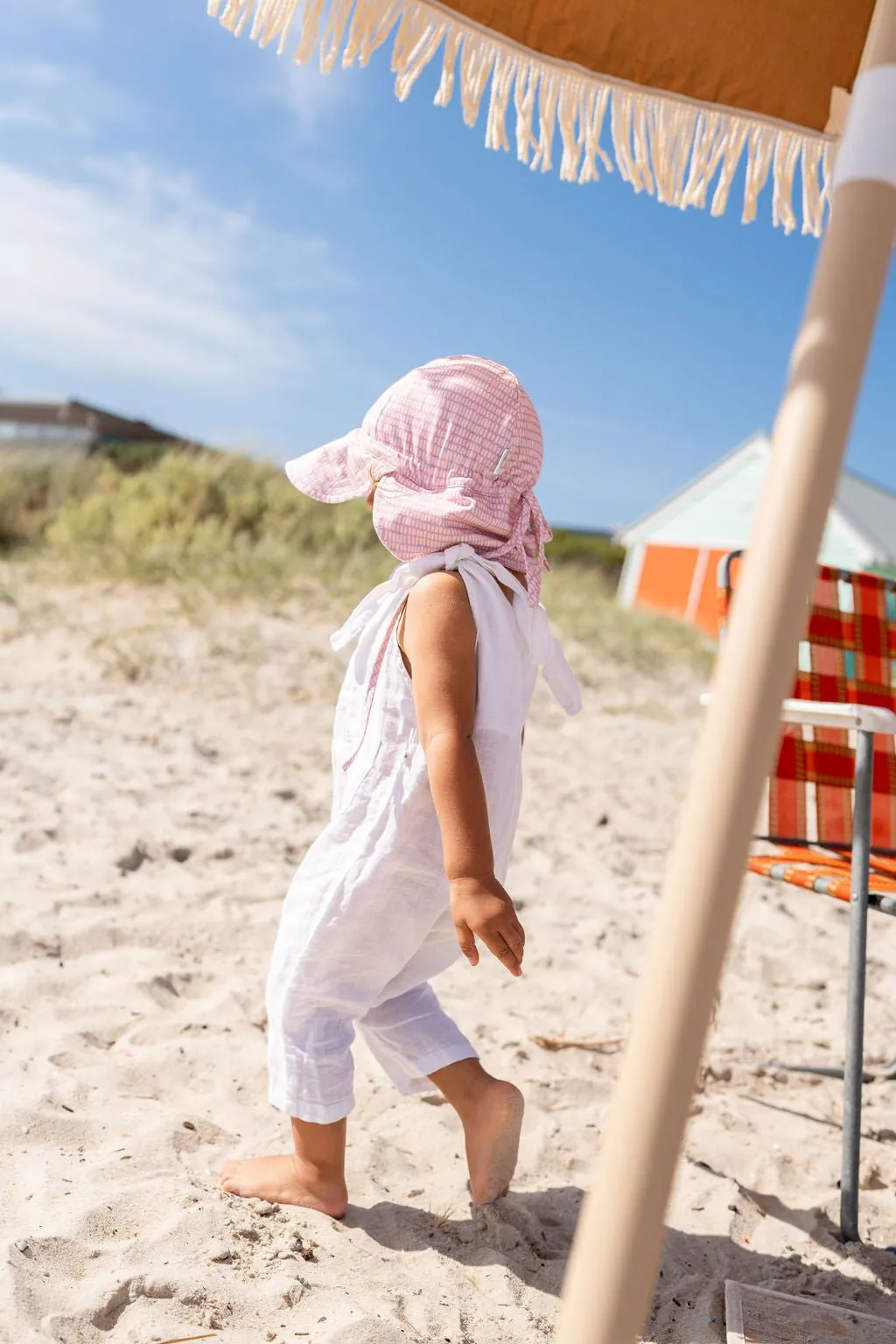 Rose Dashes Flap Hat