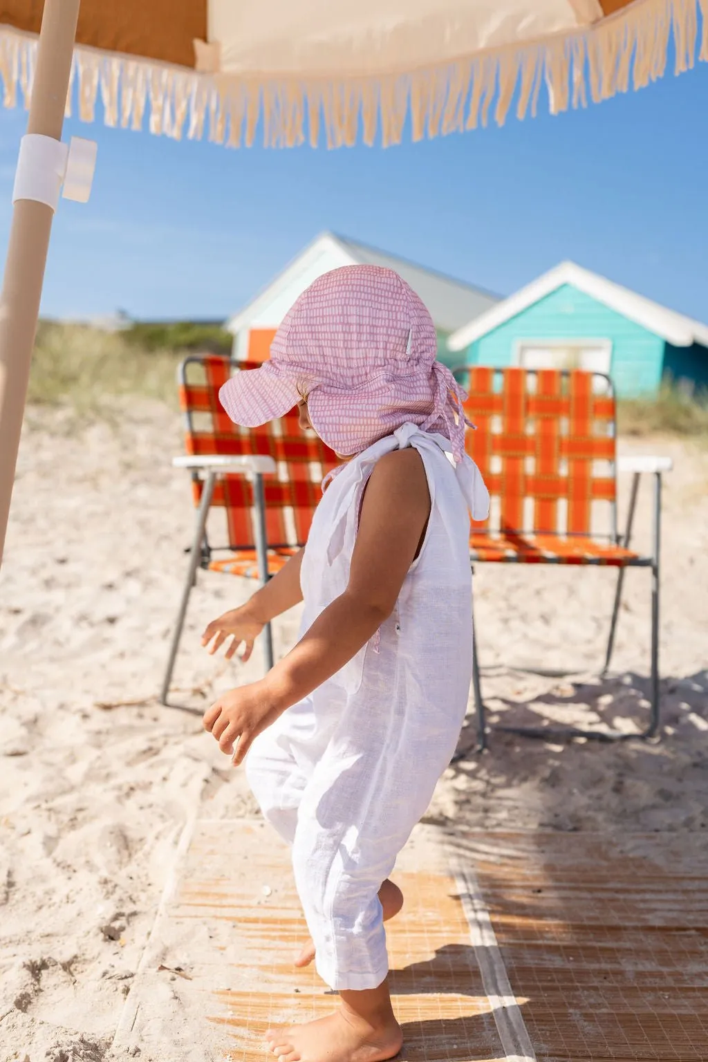 Rose Dashes Flap Hat