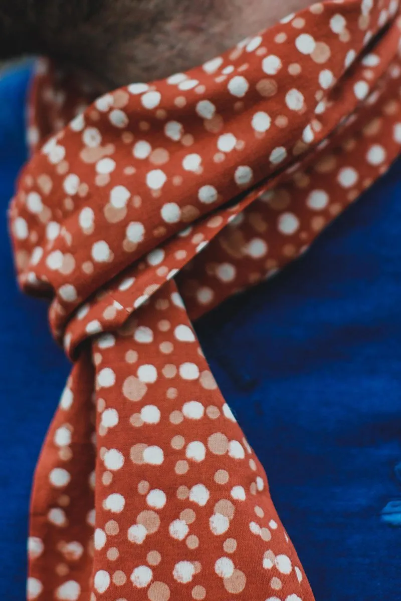 Rust Dot Japanese scarf