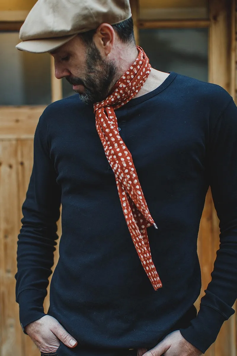 Rust Dot Japanese scarf