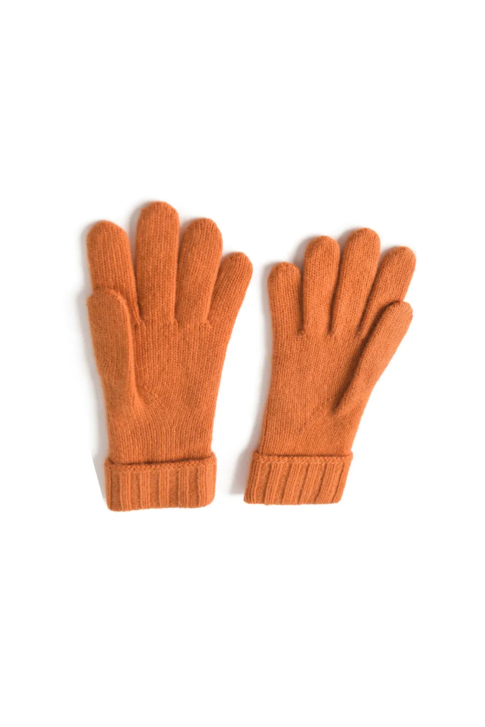 Thick Cashmere Cable Knit Gloves with Ribbed Cuffs