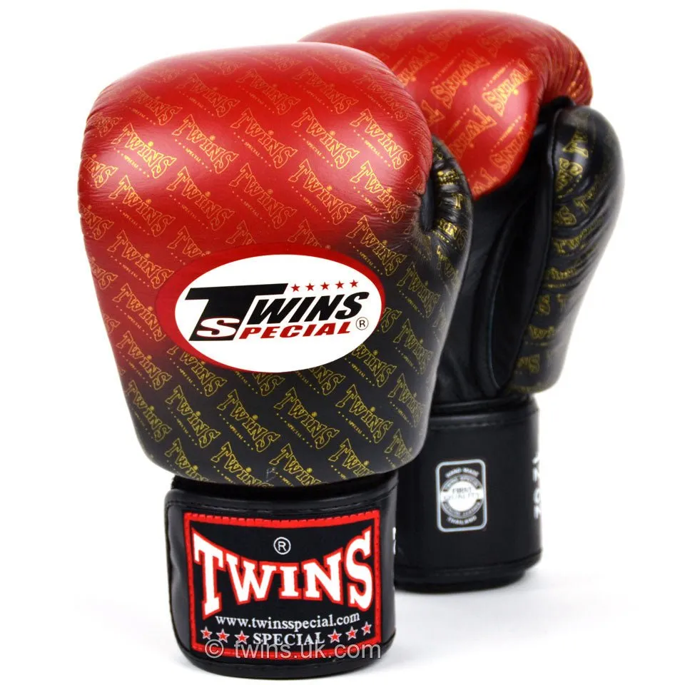 Twins Special Boxing Gloves Black-Red Fade