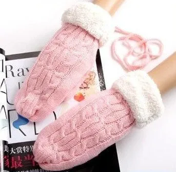 Women's Winter Thick Wool Warm Knitted Gloves